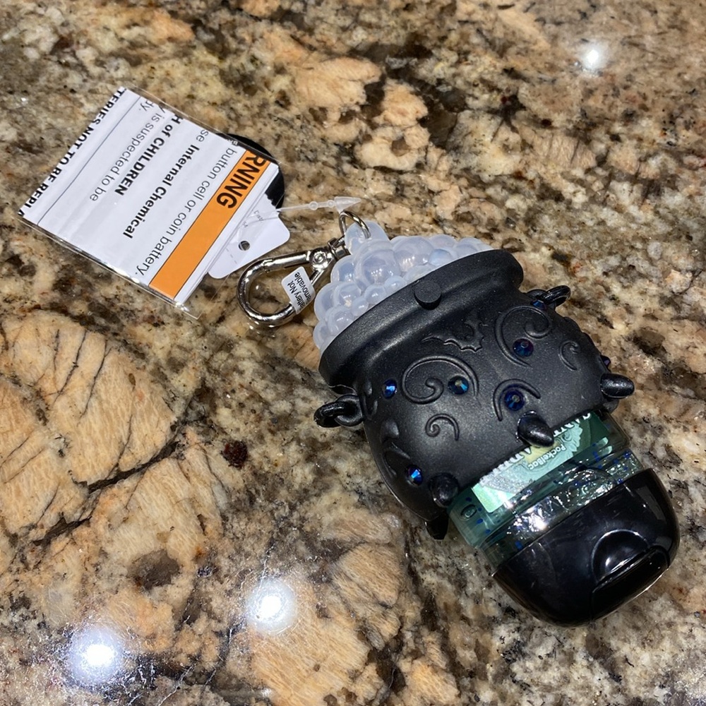 2-pc “Light-Up Color-Changing Spooky Cauldron PocketBac Holder w/Clip + Gel” NWT - Picture 4 of 11